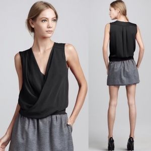 SILK DVF Diane Von Furstenberg Black blouse